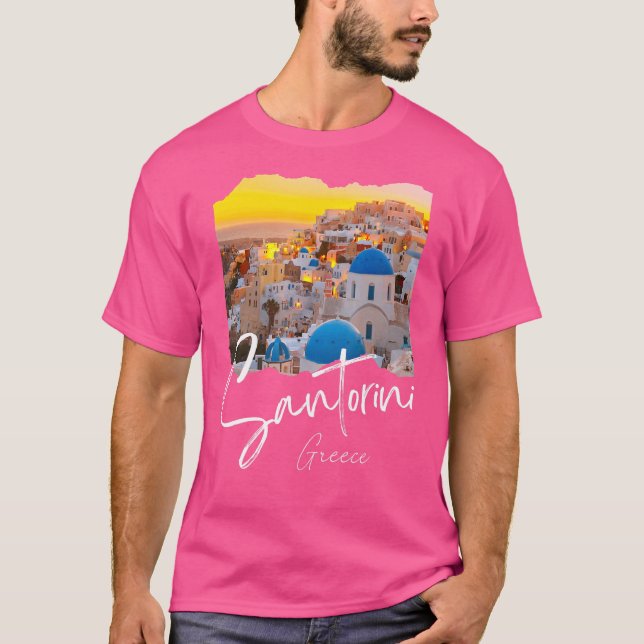 T-shirt Santorin Grèce Souvenir 3 (Devant)
