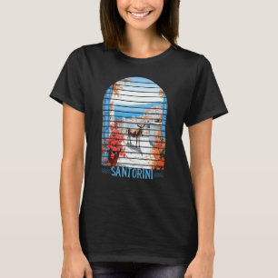 T-shirt Santorin Oia Donkey Grèce, Belle île grecque