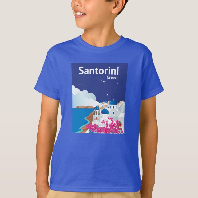 T-shirt Santorini Grèce (Devant)