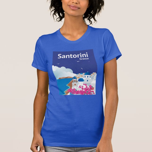 T-shirt Santorini Grèce (Devant)