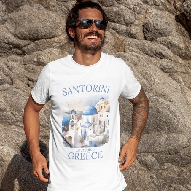 T-shirt Santorini Greece Beautiful Landscape (Créateur téléchargé)