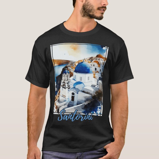 T-shirt Santorini Greece  Greek Island Vacation (Devant)
