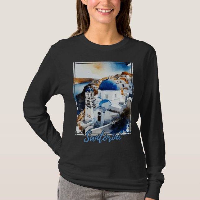 T-shirt Santorini Greece  Greek Island Vacation (Devant)