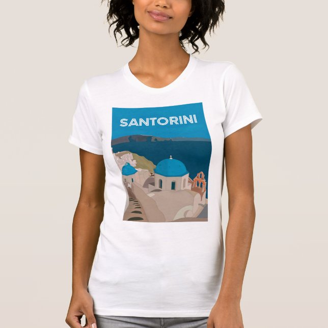 T-shirt Santorini Greek Islands (Devant)
