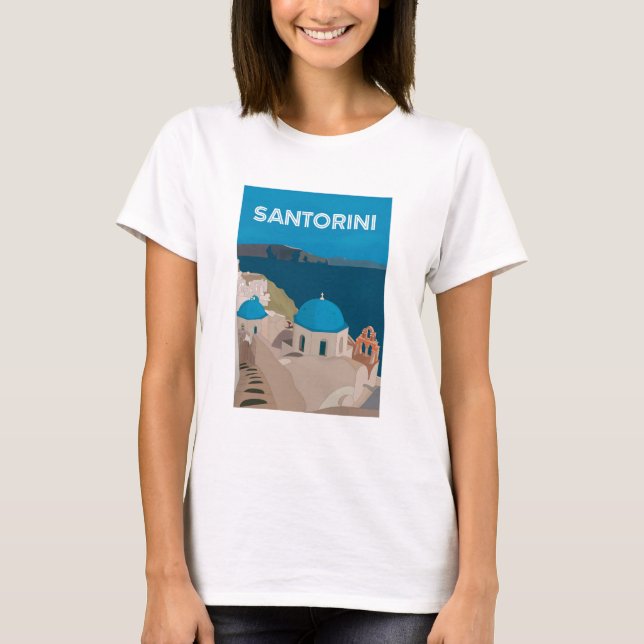 T-shirt Santorini Greek Islands (Devant)