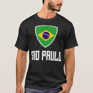 T-shirt Sao Paulo Brésil Drapeau Racines Patrimoine Brasil