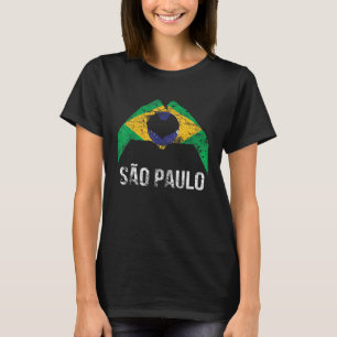 T-shirt São Paulo Ville Brésilienne Amour Vintage Drapeau