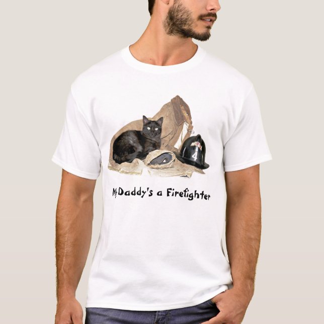 T-shirt Sapeur-pompier de chat (Devant)