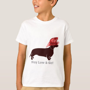 T-shirt Sapeur-pompier "séjour de teckel bas "