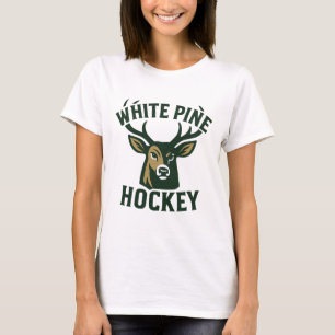 T-shirt Sapin blanc Hockey Bucks College Officiel Vintage