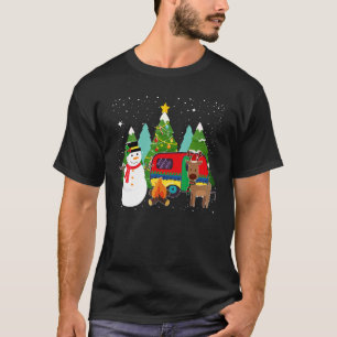 T-shirt Sapin de Noël Camping Bonhomme de neige Renne Noël