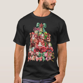 T-shirt Sapin de Noël Coquette Coloré Prépa Rose 