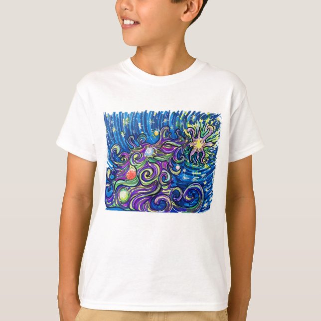 T-shirt Sapin de Noël Cosmique (Devant)
