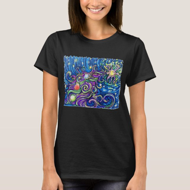 T-shirt Sapin de Noël Cosmique (Devant)