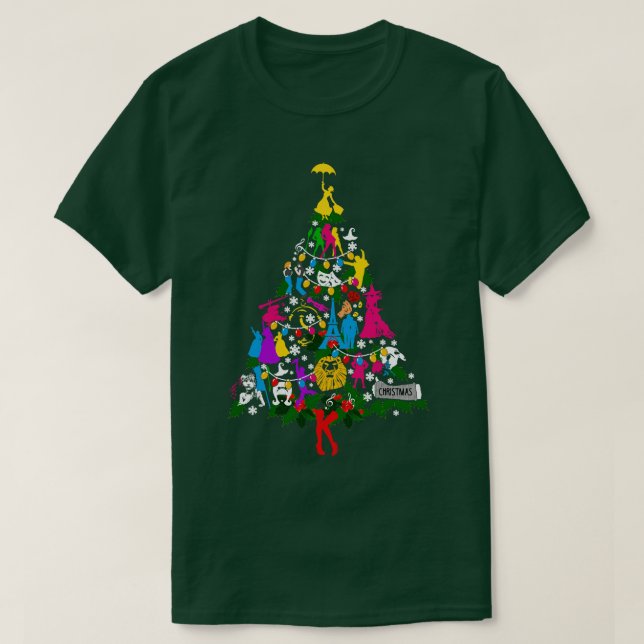 T-shirt Sapin de Noël démodé de Broadway 3 (Design devant)