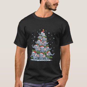 T-shirt Sapin de Noël éléphant drôle éléphant mignon