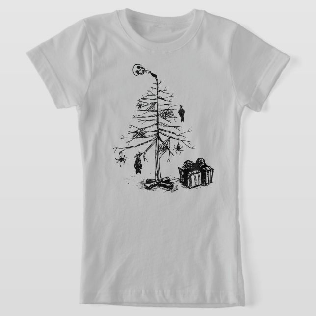 T-Shirt Sapin de Noël gothique (Poser)