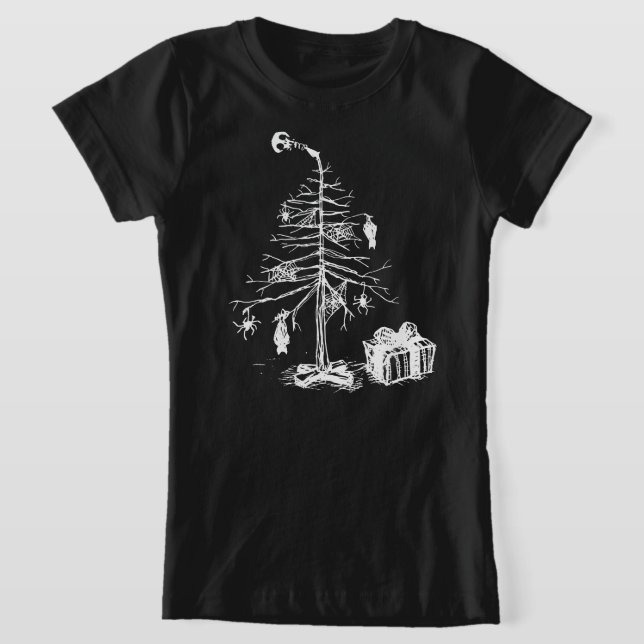 T-Shirt Sapin de Noël gothique (Poser)