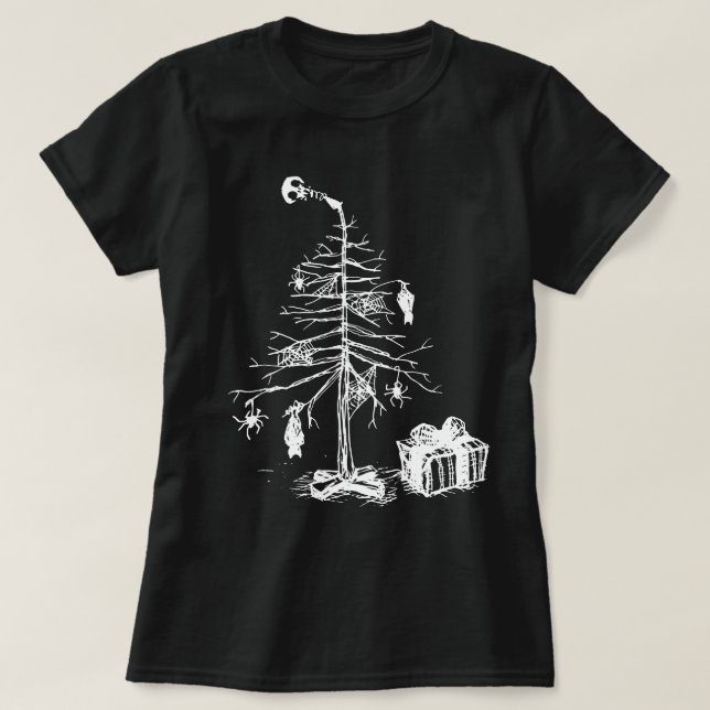 T-shirt Sapin de Noël gothique (Design devant)