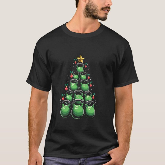 T-shirt Sapin de Noël kettlebell (Devant)