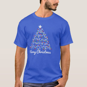 T-shirt Sapin de Noël Lumières Emmêlées Hommes Femmes Fami