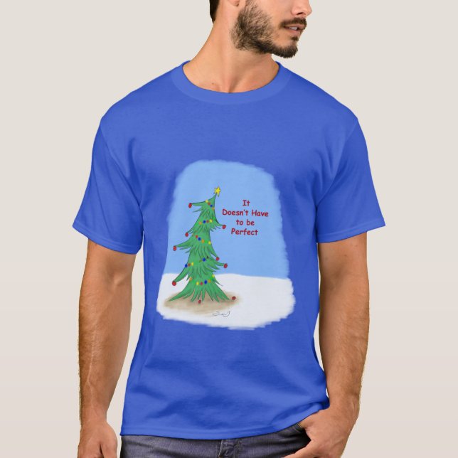 T-shirt sapin de Noël pas parfait (Devant)