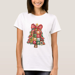 T-shirt Sapin de Noël patchwork Coquette Noël