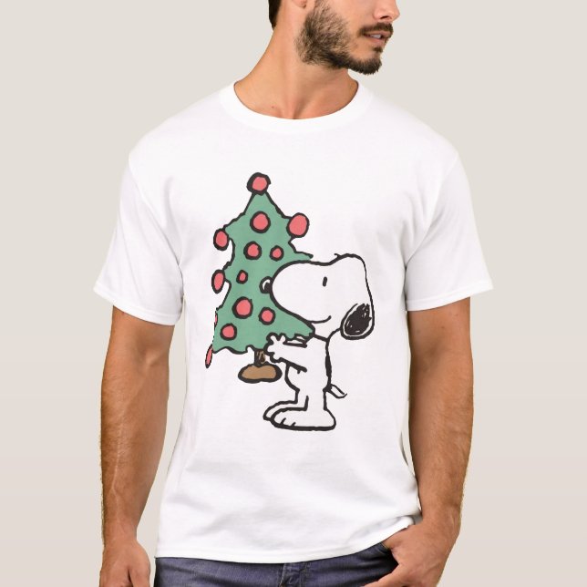 T-shirt sapin de noël snoopy (Devant)