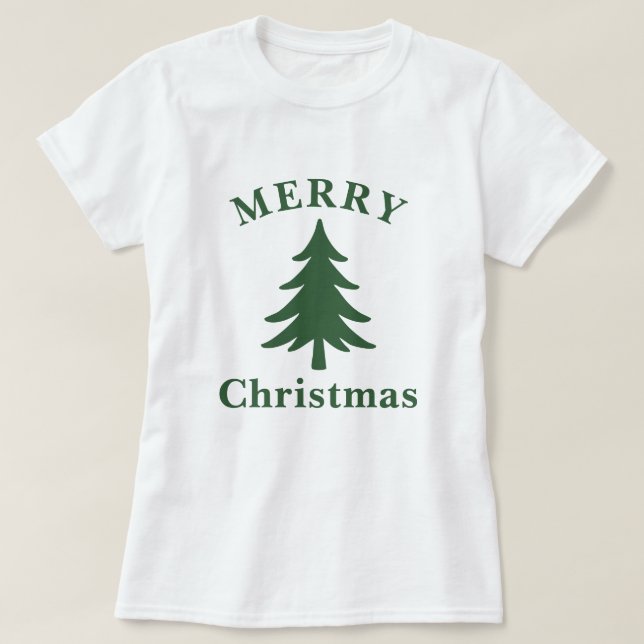T-shirt Sapin de Noël Vert (Design devant)