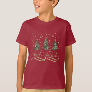 T-shirt Sapins de Noël Modernes Décorés