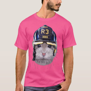 T-shirt Sapphire Hamster nain dans casque de pompier