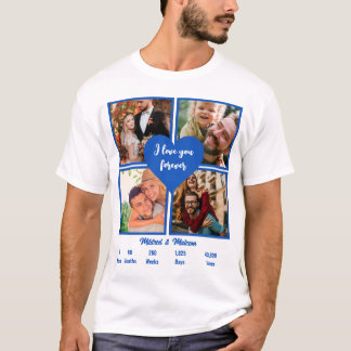 T-shirt Sapphire personnalisé 5e anniversaire 4 photo Coll
