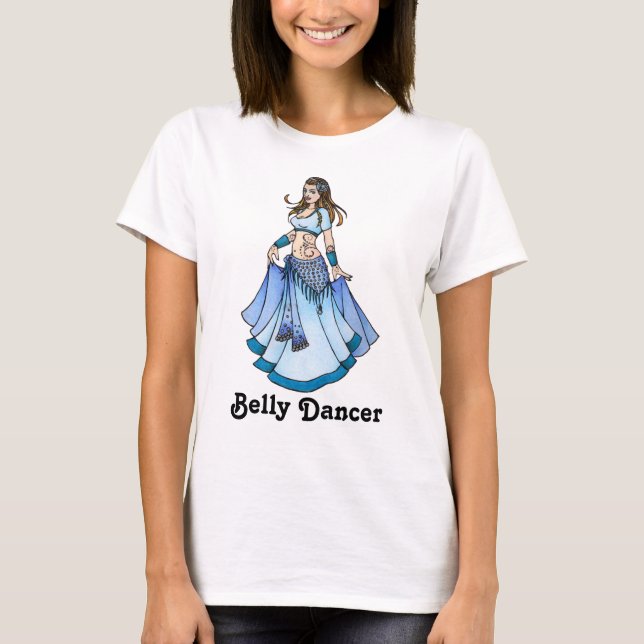 T-shirt Sarah Blue Bellydancer (Devant)
