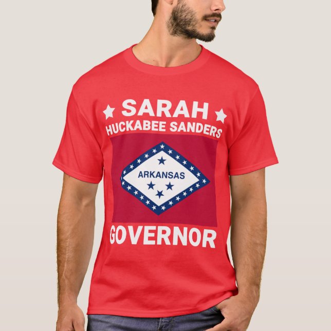 T-shirt Sarah Huckabee Sanders Gouverneure Drapeau de l'Ar (Devant)