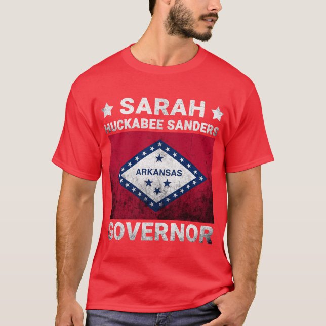 T-shirt Sarah Huckabee Sanders Pour Gouverneure Drapeau Ar (Devant)