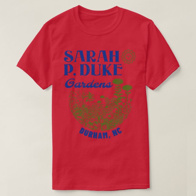 T-shirt Sarah P Duke Gardens les années 70 Visite Retro (Design devant)