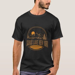 T-shirt Saranac Lake New York Mountain Imprimer