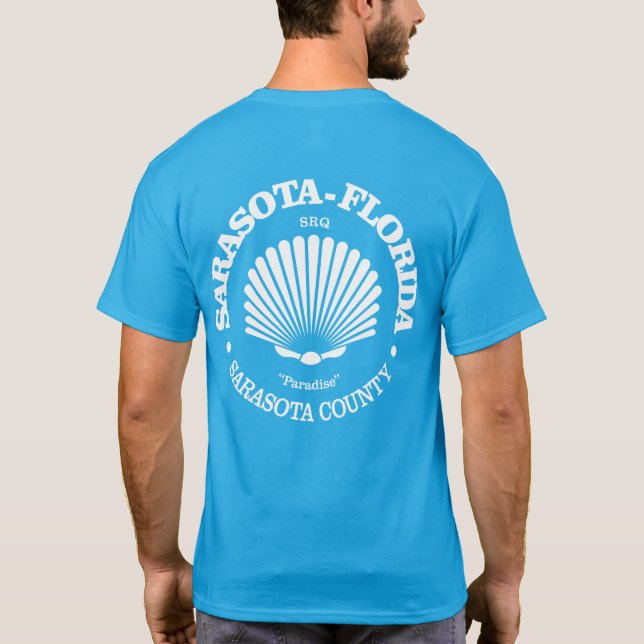 T-shirt Sarasota Fl (coquillage) (Dos)