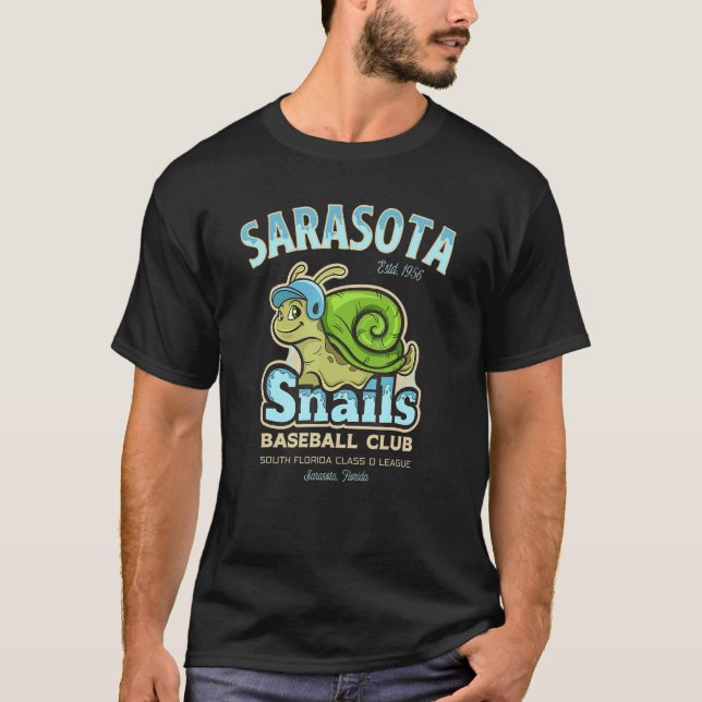 T-shirt Sarasota Snails Retro Minor League Baseball Team (Devant)