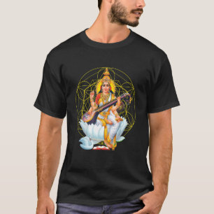 T-shirt Saraswati Sacré Géométrie Troisième Oeil Isha Hind