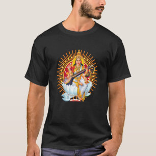 T-shirt Saraswati Sacred Geometry Third Eye Isha Hindu Lin