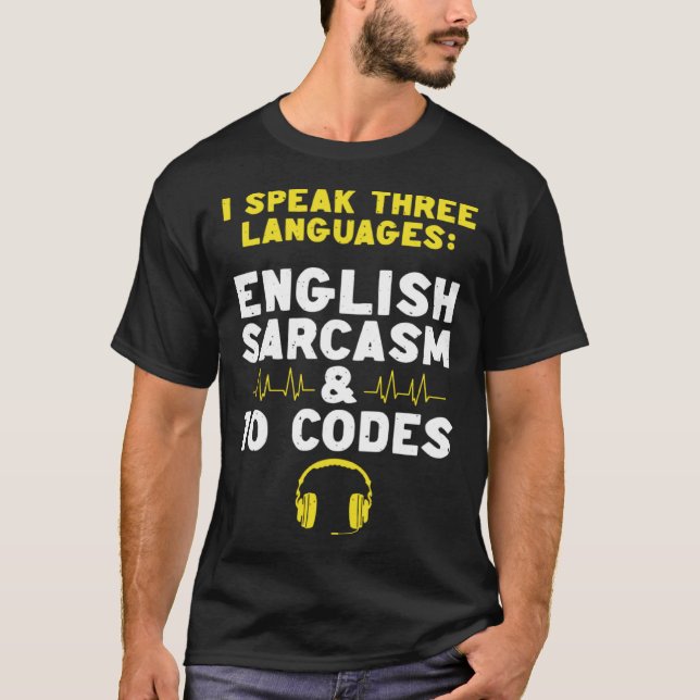 T-shirt Sarcasme anglais 10 codes opérateur de dispatch 91 (Devant)