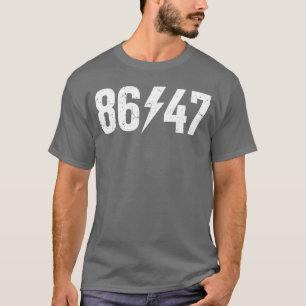 T-shirt Sarcastic 8647 Vintage Style 80s 86 47 Musique Roc