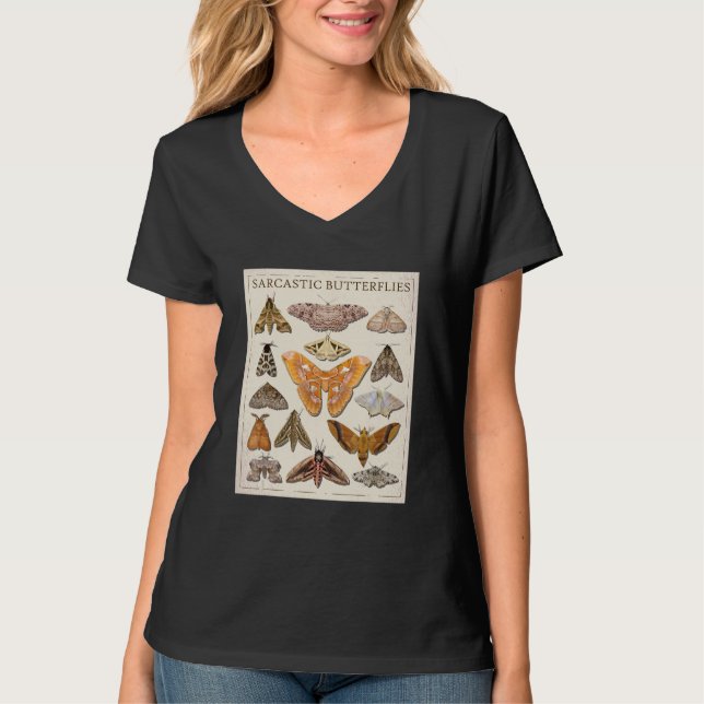 T-shirt Sarcastic Butterfly Moth Catalog (Devant)