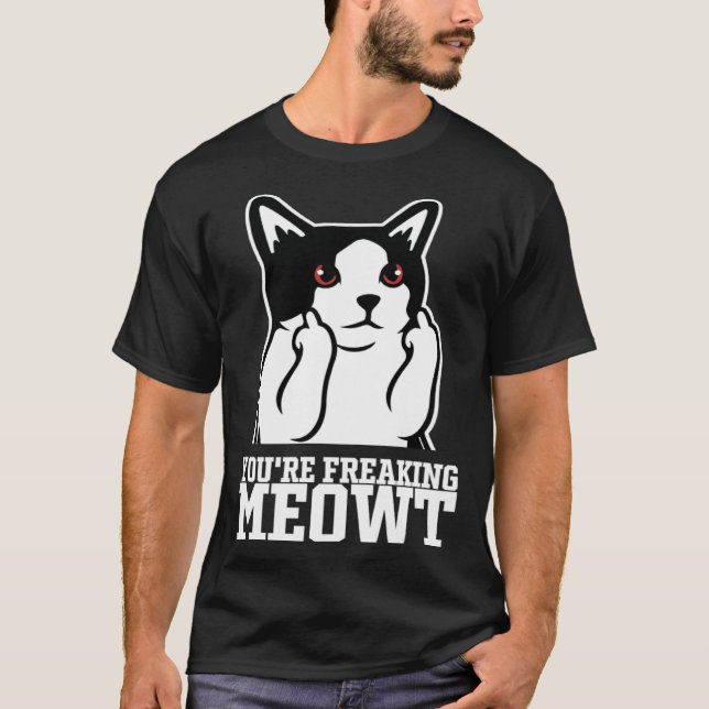 T-shirt Sarcastic Cat Dark Cat Humor Cat Humor (Devant)