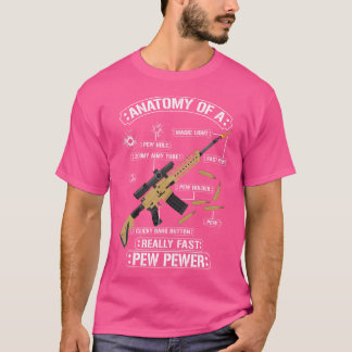 T-shirt Sarcastic Funny Anatomy Of A Rifle Gun Gun Lovers