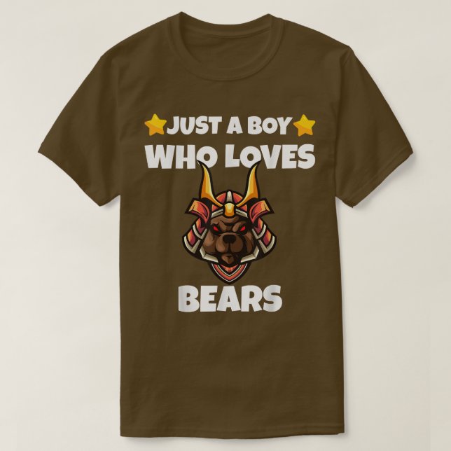 T-shirt Sarcastique Juste Un garçon qui aime les ours Addi (Design devant)