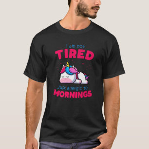T-shirt Sarcastique Matin Attitude Lazy Chill Unicorn 1