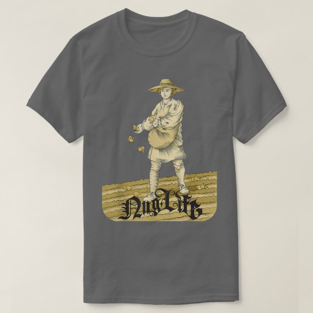 T-shirt Sarcastique Poulet Nuggets Fermier Nug Life Chick  (Design devant)