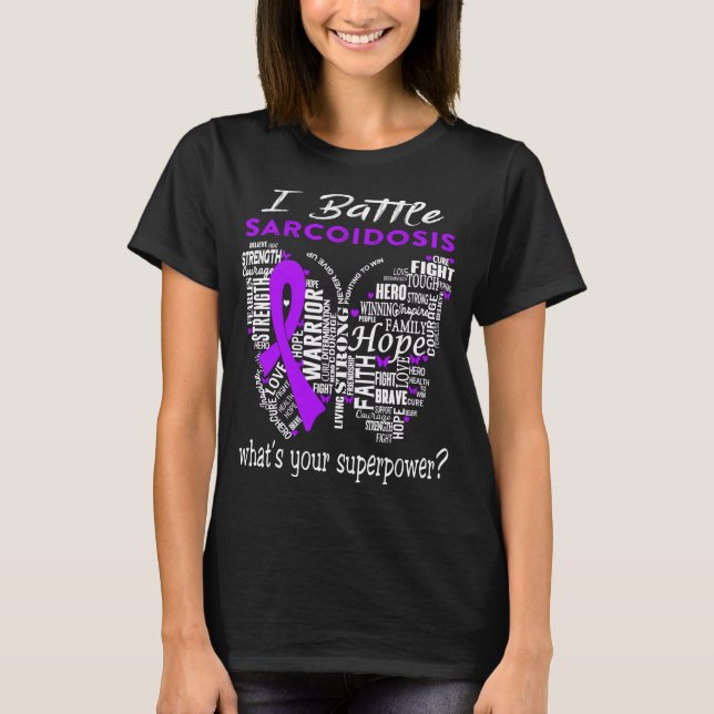 T-shirt Sarcoidose Awareness Month Ribbon Venin (Devant)